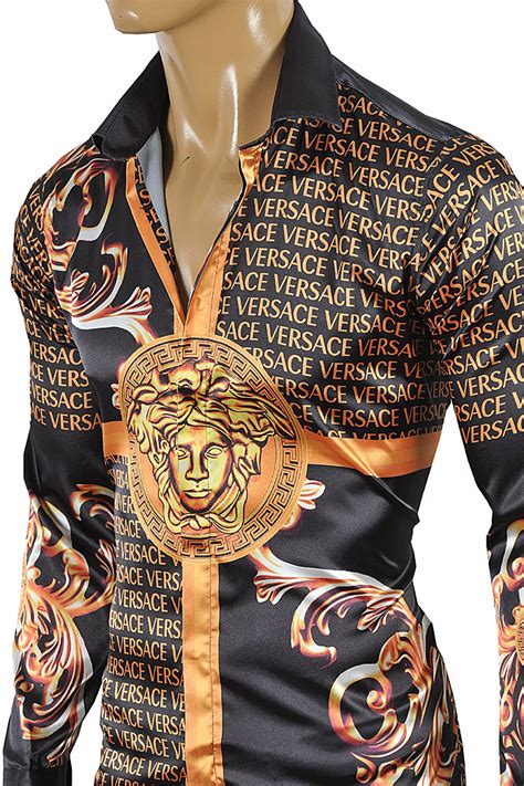 chemise versace tiger|Men's Luxury and Designer Shirts .